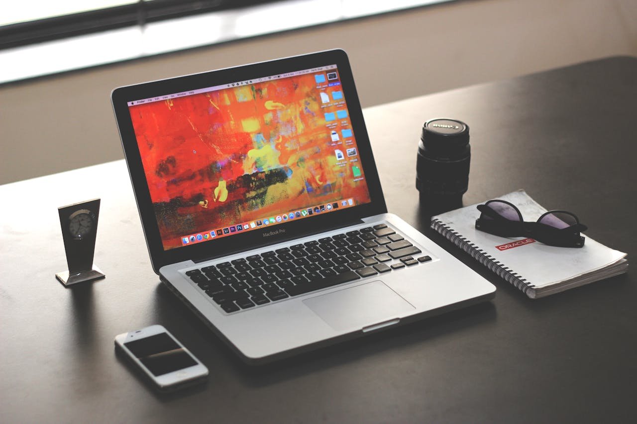 Macbook Pro on Top of a Table